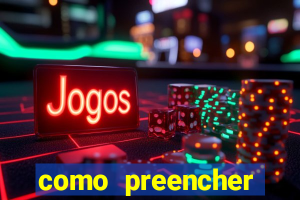 como preencher recibo de pagamento